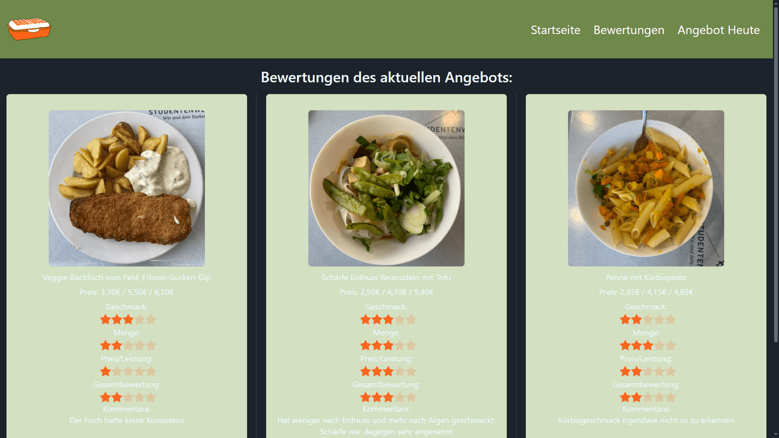 Ein Screenshot von einem Projekt von mir