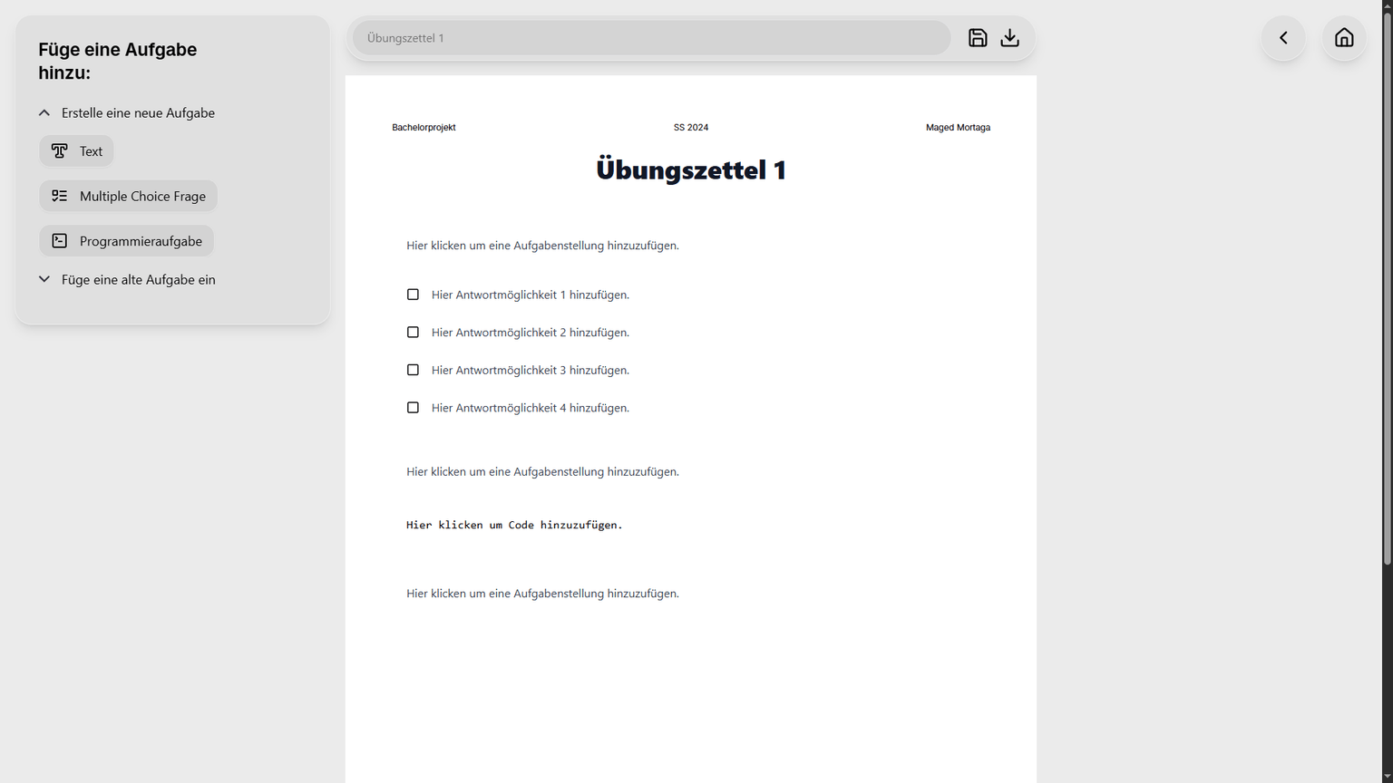 Ein Screenshot von einem Projekt von mir